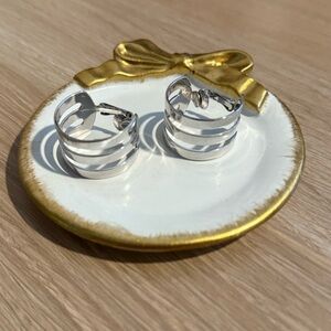 Sarah Coventry Silver Hoop Earrings